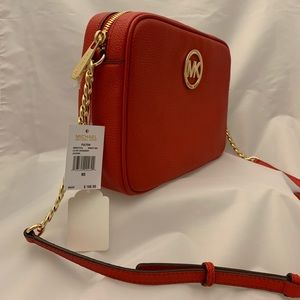 Michael Kors Fulton Red Crossbody Bag NWT